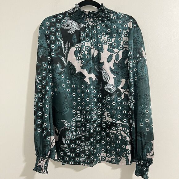 Ted Baker Green Floral Blouse - Picture 3 of 9
